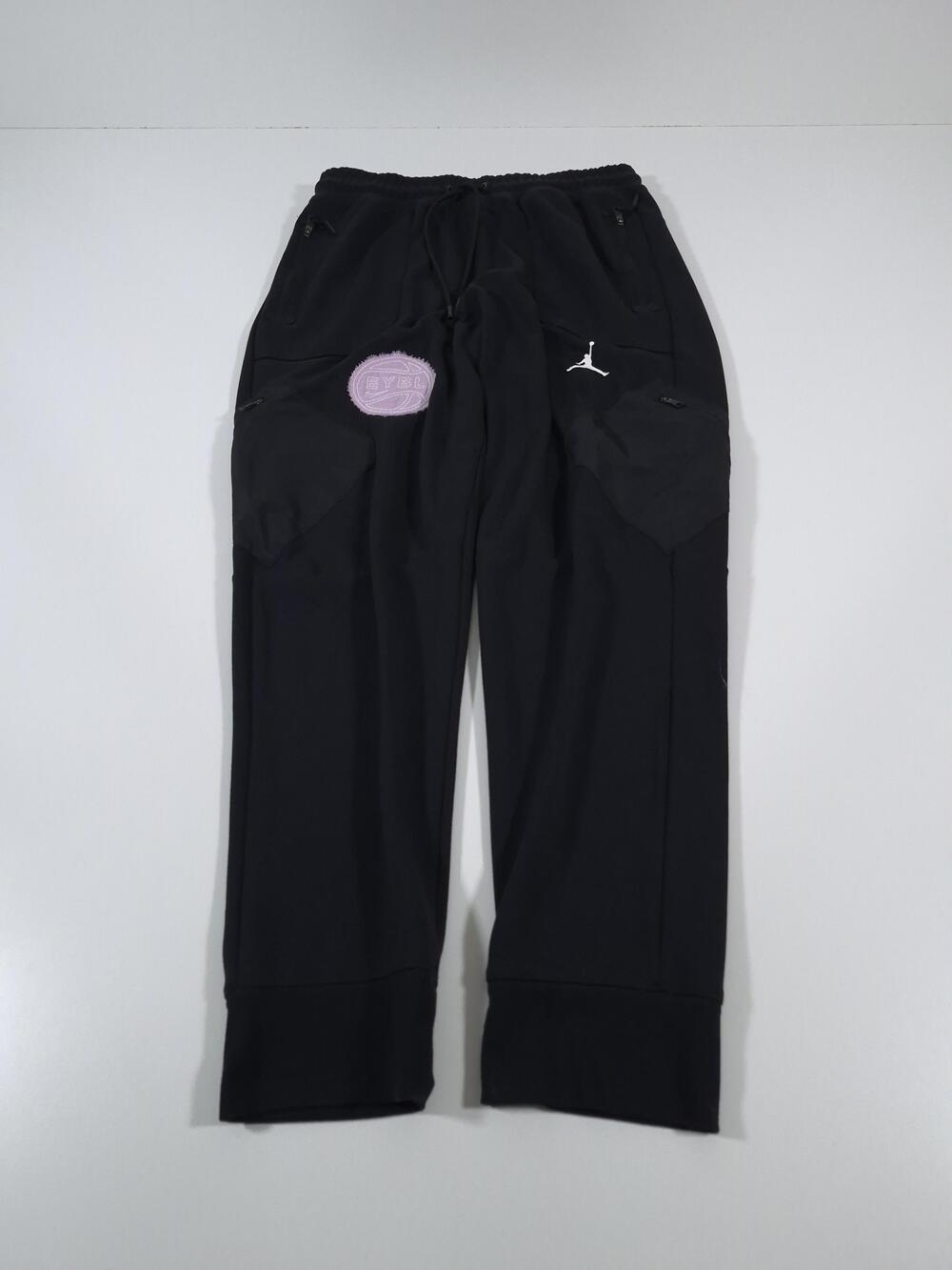 Jordan EYBL Sweatpants Mens Large Black Dri-FIT Jogger Pants Patch DQ7897-010